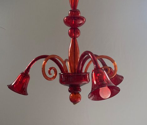 Red Murano Glass Chandelier from Seguso-XQC-1323973