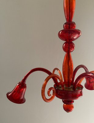 Red Murano Glass Chandelier from Seguso-XQC-1323973