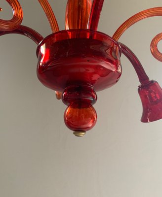 Red Murano Glass Chandelier from Seguso-XQC-1323973