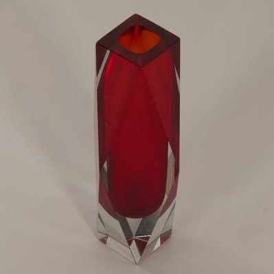 Red Murano Submerged Vase by Luigi Mandruzzo, 1960s-ZT-1065747