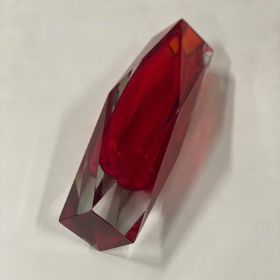 Red Murano Submerged Vase by Luigi Mandruzzo, 1960s-ZT-1065747