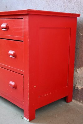 Red Patinated Dresser, 1940s-AIU-1744402