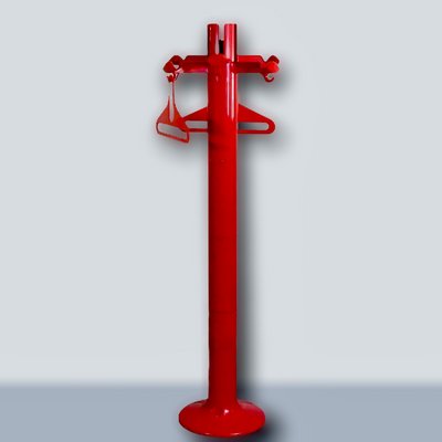 Red Planta ABS Coat Stand with 2 Hangers by Giancarlo Piretti for Castelli / Anonima Castelli, 1970s-PYR-888309