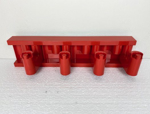 Red Plastic Minivip Wall Coat Rack by Benanti & Brunori for Velca, Italy, 1970-LYQ-1171518