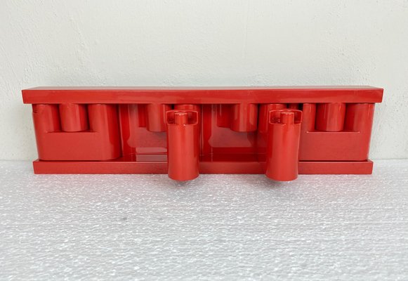 Red Plastic Minivip Wall Coat Rack by Benanti & Brunori for Velca, Italy, 1970-LYQ-1171518