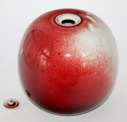 Red Porcelain Box by Xavier Duroselle, 1990s-YBU-1366817