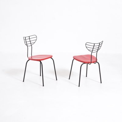 Red Radar Chairs by Willy Van Der Seas, Set of 2-VT-1021758