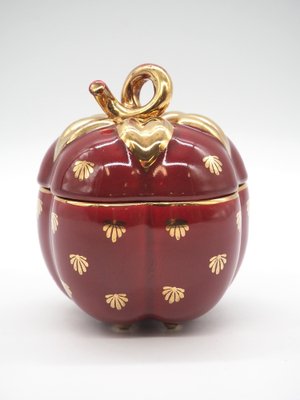 Red Rubin Jar by Arthur Percy for Upsala Ekeby Gefle, Sweden, 1940s-JZC-2042199