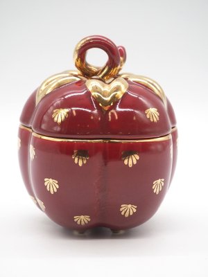 Red Rubin Jar by Arthur Percy for Upsala Ekeby Gefle, Sweden, 1940s-JZC-2042199