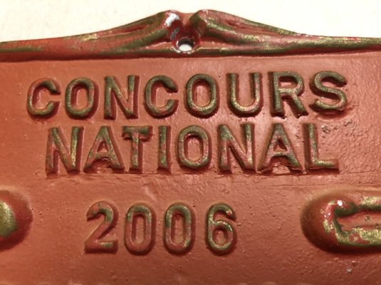 Red Sancoins Agricultural Contest Plaque, 2006-SDV-736868