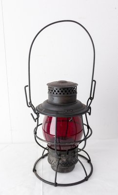 Red Sheet Iron Light by Adlake Adams and Westlake Railway Lantern, USA, 1908-RIU-1355379