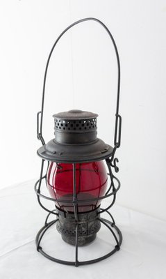 Red Sheet Iron Light by Adlake Adams and Westlake Railway Lantern, USA, 1908-RIU-1355379