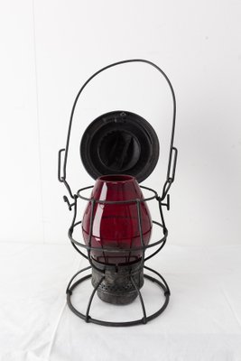 Red Sheet Iron Light by Adlake Adams and Westlake Railway Lantern, USA, 1908-RIU-1355379