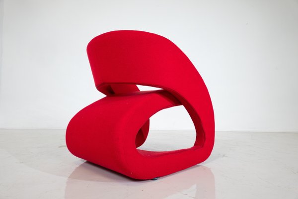 Red Smile Armchairs by Marcello Ziliani for BBB Emmebonacina, Italy, 1990s, Set of 2-FGA-1741961