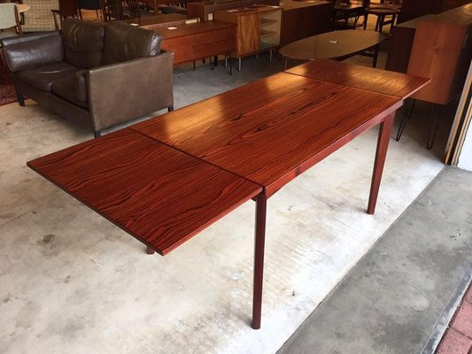 Red Stained Wood Dining Table by Henning Kjaernulf for Vejle Stéle-WSA-831313