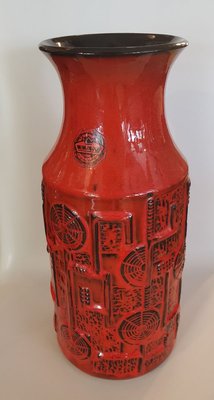 Red Vase by Bodo Mans for Bay Keramik, 1960s-QDP-824168