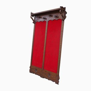 Red Velvet Room Divider, 1950s-KNM-867506