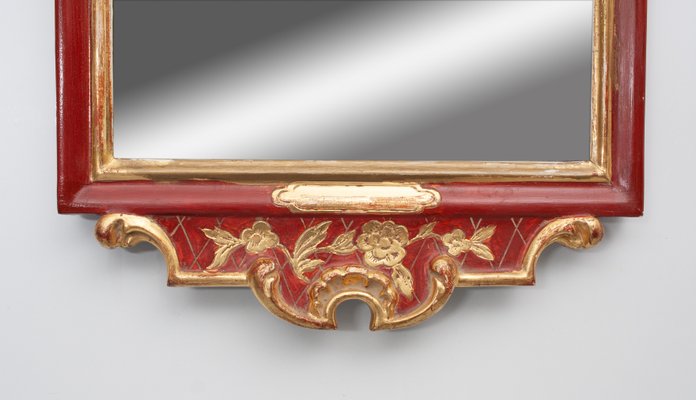 Red Wall Mirror, 1940s-GCG-912512