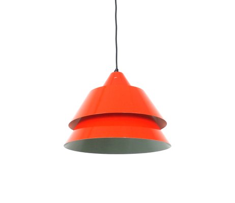 Red Zone Hanging Lamp by Jo Hammerborg for Fog & Mørup, 1960s-SN-930983