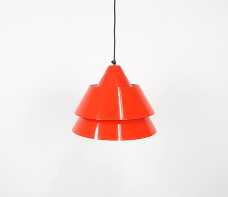 Red Zone Hanging Lamp by Jo Hammerborg for Fog & Mørup, 1960s-SN-930983