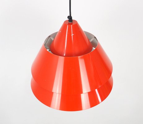 Red Zone Hanging Lamp by Jo Hammerborg for Fog & Mørup, 1960s-SN-930983