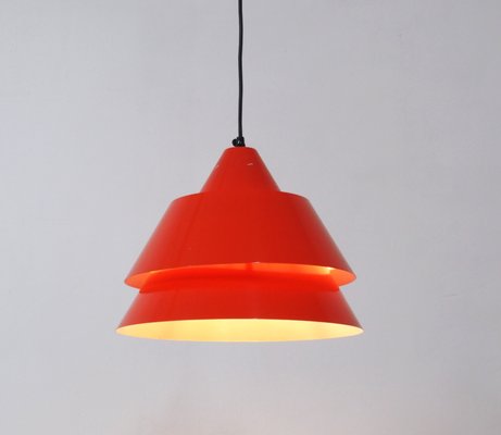 Red Zone Hanging Lamp by Jo Hammerborg for Fog & Mørup, 1960s-SN-930983