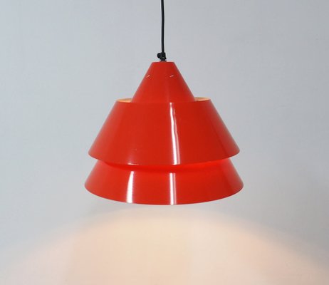 Red Zone Hanging Lamp by Jo Hammerborg for Fog & Mørup, 1960s-SN-930983