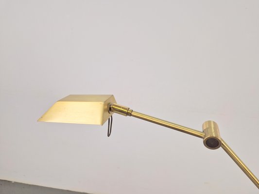 Regency Adjustable Brass Floor Lamp Reading Lamp, 1970s-AXJ-2040410