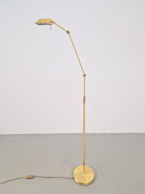 Regency Adjustable Brass Floor Lamp Reading Lamp, 1970s-AXJ-2040410