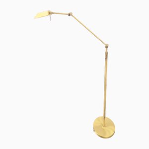 Regency Adjustable Brass Floor Lamp Reading Lamp, 1970s-AXJ-2040410