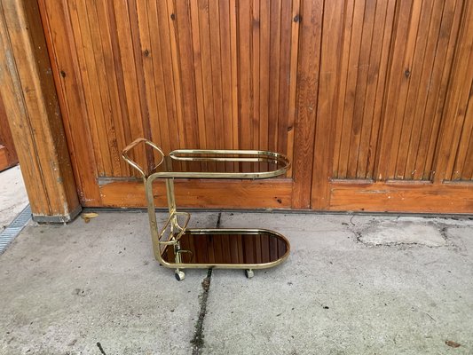 Regency Brass 2-Tier Bar Cart, 1960s-OXJ-1445134