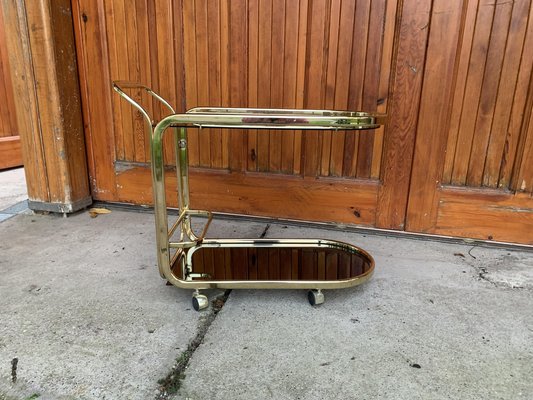 Regency Brass 2-Tier Bar Cart, 1960s-OXJ-1445134