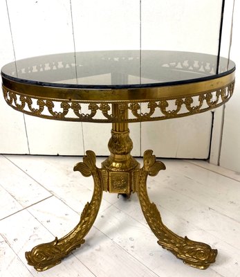 Regency Brass Koi Fish Table, 1970s-WZZ-833360