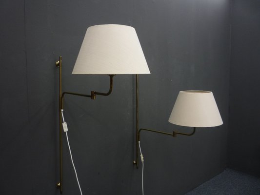 Regency Brass Wall Lamps by Florian Schulz, 1960s, Set of 2-UG-1736830