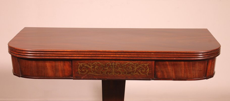 Regency Console or Game Table in Mahogany-HPU-1762872