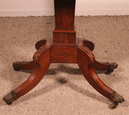 Regency Console or Game Table in Mahogany-HPU-1762872