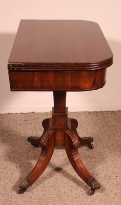 Regency Console or Game Table in Mahogany-HPU-1762872