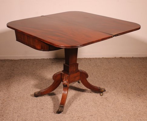 Regency Console or Game Table in Mahogany-HPU-1762872