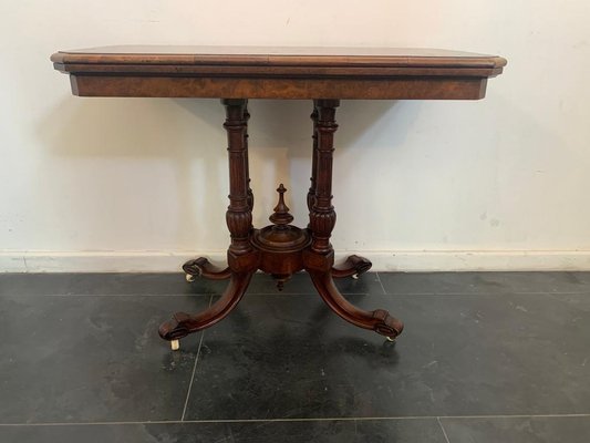 Regency Gambling Table in Mahogany Inlaid on Briar, England, 1800s-IJR-1088971