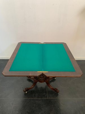 Regency Gambling Table in Mahogany Inlaid on Briar, England, 1800s-IJR-1088971