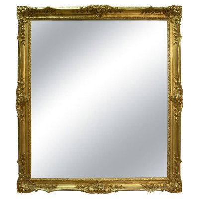 Regency Gold Foil Wood Rectangular Handcrafted Mirror, Spain, 1970s-UZ-1369876