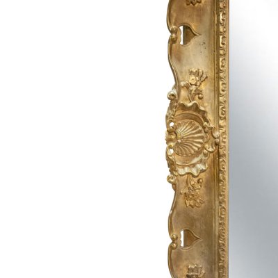 Regency Gold Foil Wood Rectangular Handcrafted Mirror, Spain, 1970s-UZ-1369877