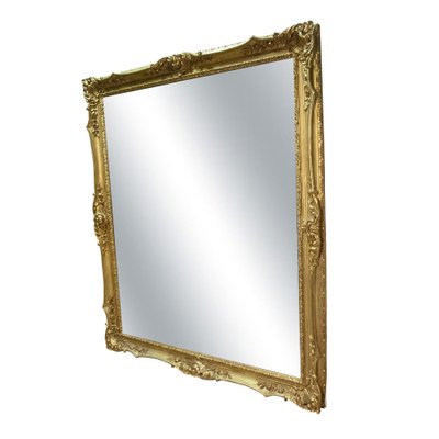 Regency Gold Foil Wood Rectangular Handcrafted Mirror, Spain, 1970s-UZ-1369876