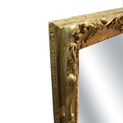 Regency Gold Foil Wood Rectangular Handcrafted Mirror, Spain, 1970s-UZ-1369877