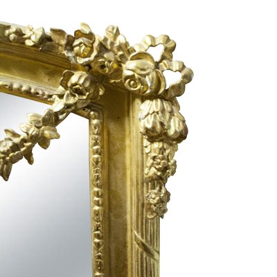 Regency Gold Foil Wood Rectangular Handcrafted Mirror, Spain, 1970s-UZ-1383183