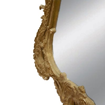 Regency Gold Foil Wood Rectangular Handcrafted Mirror, Spain, 1970s-UZ-1383184