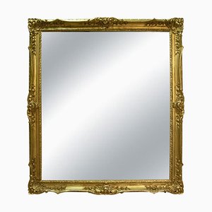 Regency Gold Foil Wood Rectangular Handcrafted Mirror, Spain, 1970s-UZ-1369876