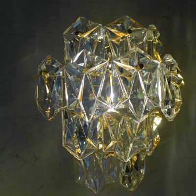 Regency Gold-Plated Wall Lights with Faceted Crystal Glass Prisms from Kinkeldey, Set of 2-VRE-691749