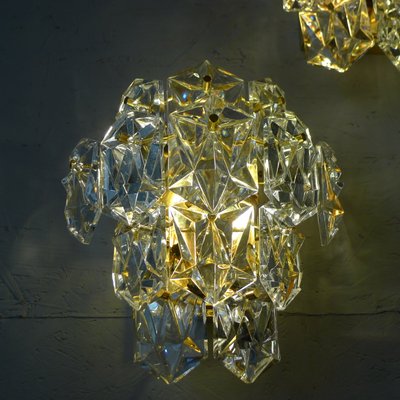 Regency Gold-Plated Wall Lights with Faceted Crystal Glass Prisms from Kinkeldey, Set of 2-VRE-691749