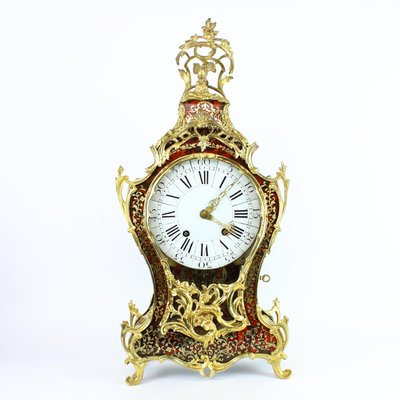 Regency or Louis XV Boulle Cartel Clock on Console by Gribelin, Paris, Early 18th Century, Set of 2-KMT-1191633